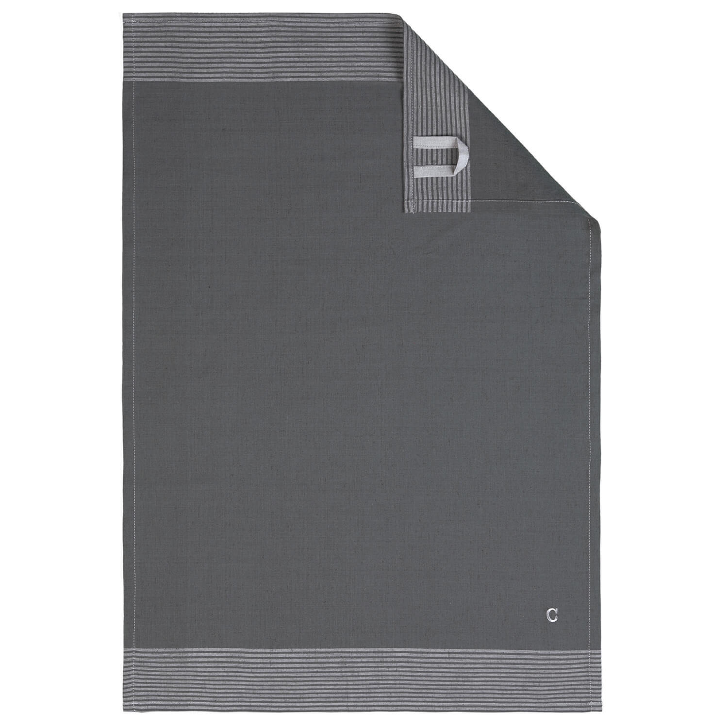 GESCHIRRTÜCHER CUISINE TWO-TONE 590 SCHIEFER - 77 - Schieferfarben, Textil (50/70cm) - Cawoe