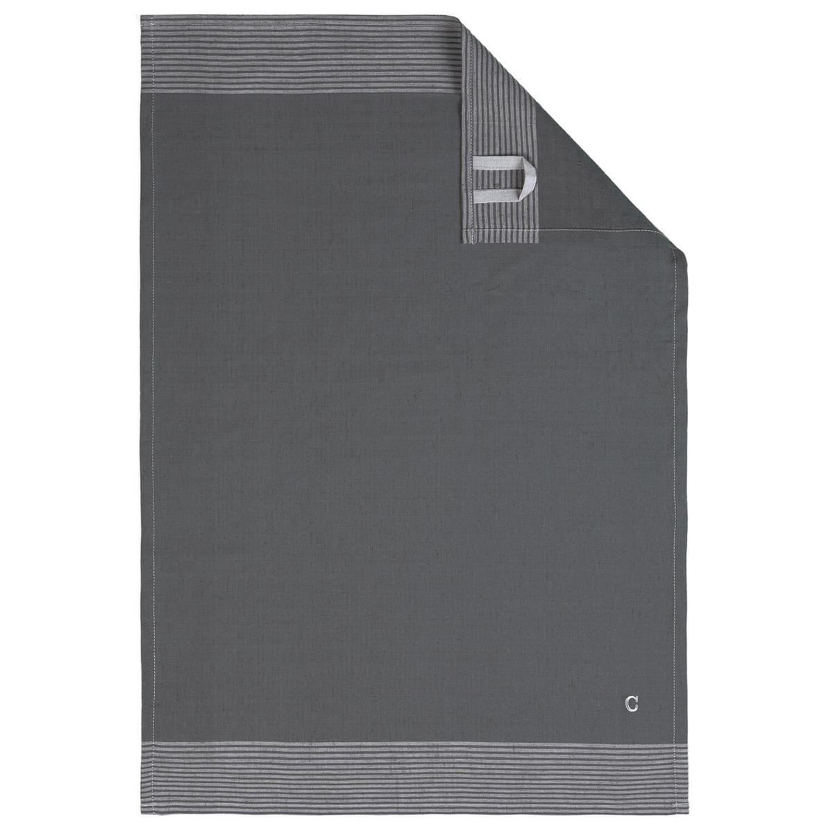 GESCHIRRTÜCHER CUISINE TWO-TONE 590 SCHIEFER - 77 - Schieferfarben, Textil (50/70cm) - Cawoe