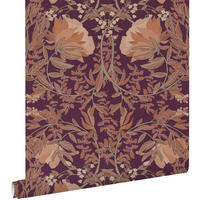 TAPETE Blumenmuster im Jugendstil 50 x 900 cm - Lila, Papier (50/900cm) - ESTAhome