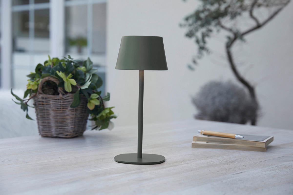 LED Tischlampe 3 in 1 Olivegrün max. 45cm hoch - Olivgrün, Metall (11/11/45cm) - Northpoint