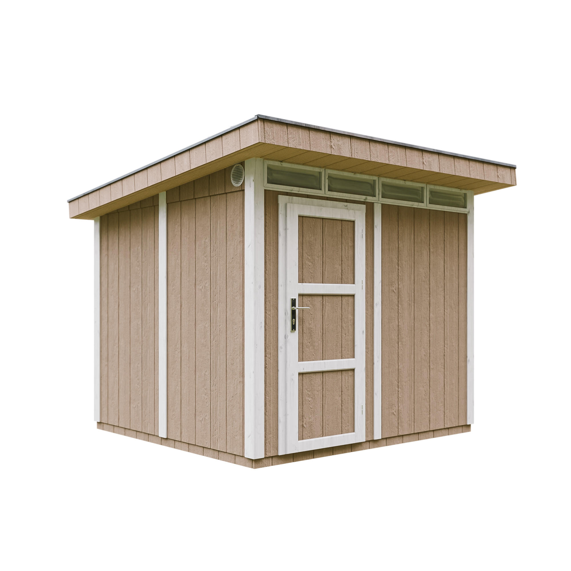 HOLZ-GARTHENHAUS basis LP SmartSide 5,9m² mit B279xL293xH239 cm - M903 - TERRA BROWN - Hellbraun, Holz (294/237/279cm) - Timbela