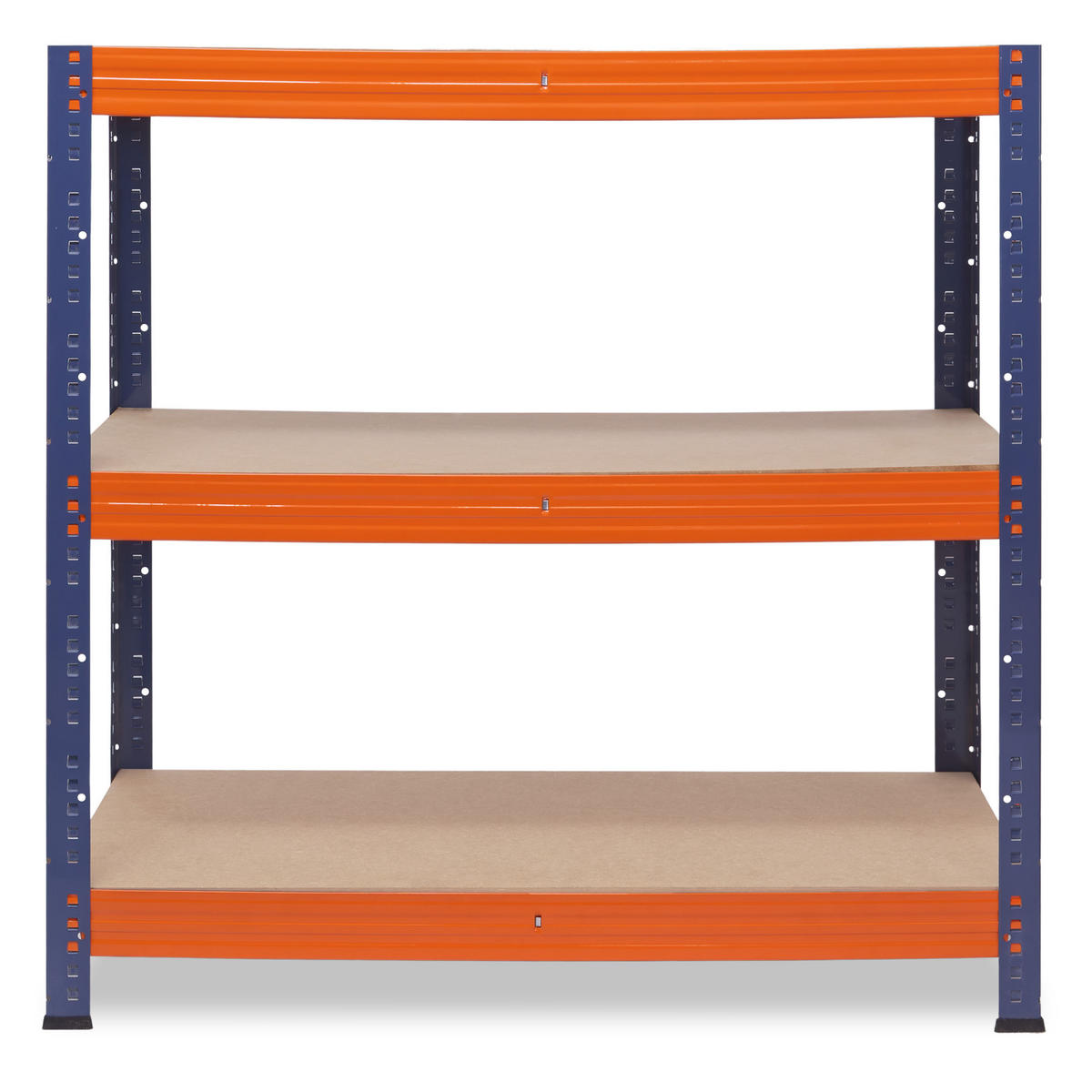 SCHWERLASTREGAL PRO 100x70x40 cm in blau-orange mit 3 Böden und 200 kg Traglast pro Boden - Multicolor, Metall (70/100/40cm) - shelfplaza