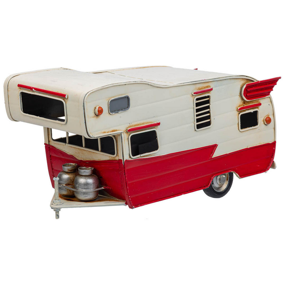 WOHNWAGEN aus metall 28x13x15cm - Rot, Metall (28/15/12.5cm) - Wanderlust