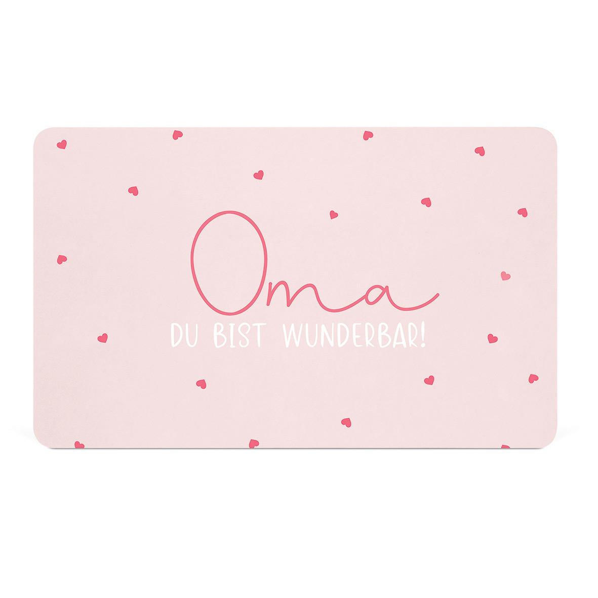 SCHNEIDEBRETT Oma in Rosa/Weiß - Rosa, Kunststoff (14.3/23.3cm) - Sonstige