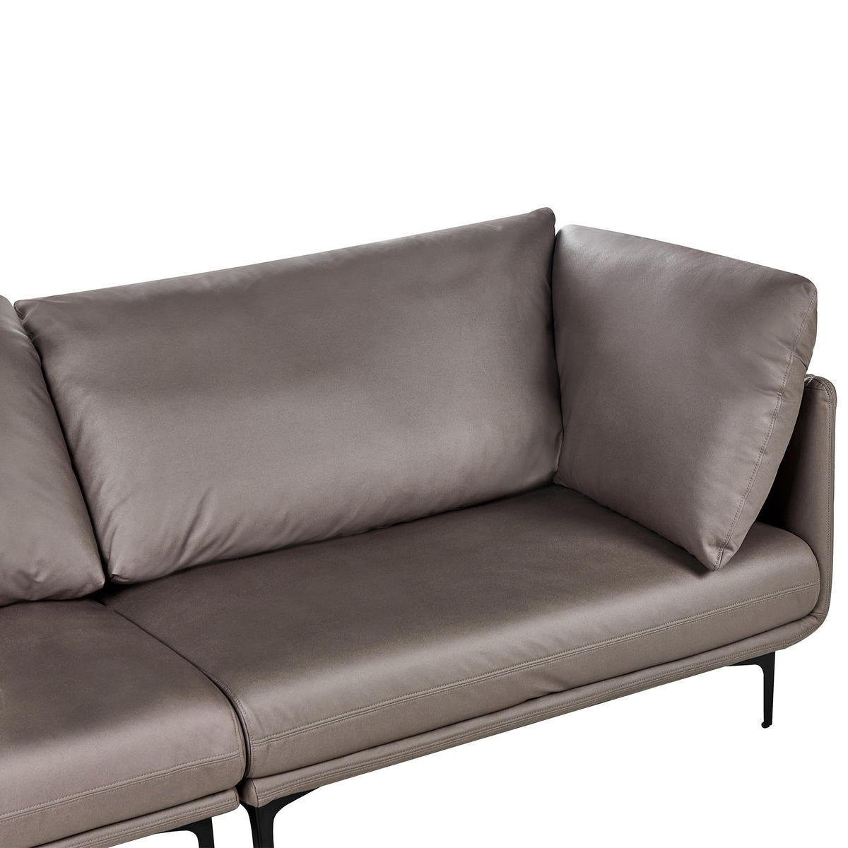 POHOVKA 3-místná Látka Hnědá Revsnes - hnědá, textil (242/86/81cm) - Beliani
