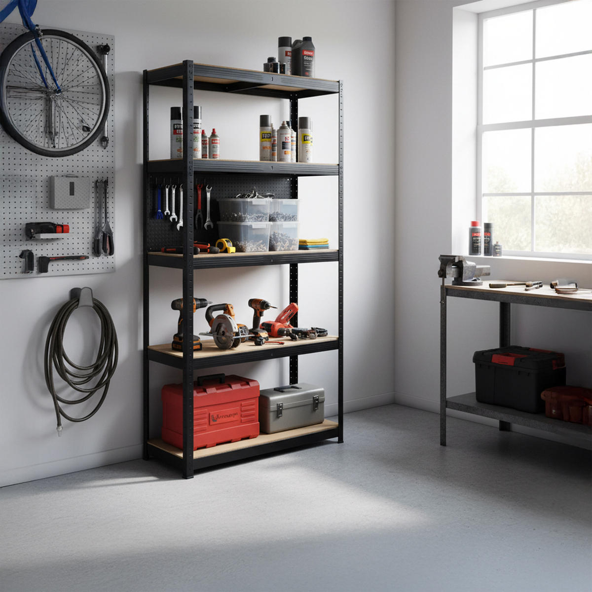 SCHWERLASTREGAL - Multicolor, Holzwerkstoff/Kunststoff (75/150/30cm) - Relaxdays