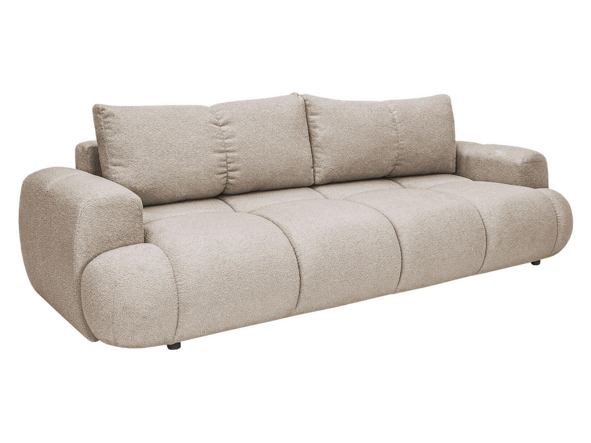 SCHLAFSOFA Mitto - Beige/Schwarz, Holzwerkstoff/Kunststoff (250/85/117cm) - MIRJAN24