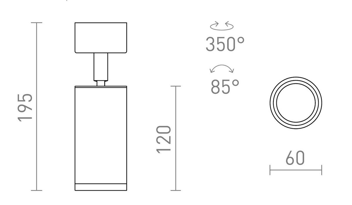 DECKENLEUCHTE BELENOS schwarz 9 W - Schwarz, Metall (6/6/19.7cm)