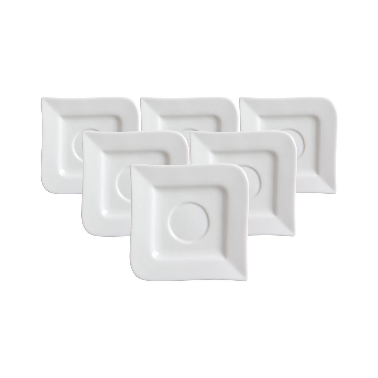 ESPRESSOUNTERTASSEN Melodie weiß ø 11 cm 6er Set - Weiß, Keramik (11cm) - Ritzenhoff Breker