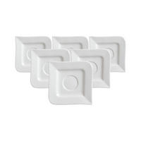 ESPRESSOUNTERTASSEN Melodie weiß ø 11 cm 6er Set - Weiß, Keramik (11cm) - Ritzenhoff Breker