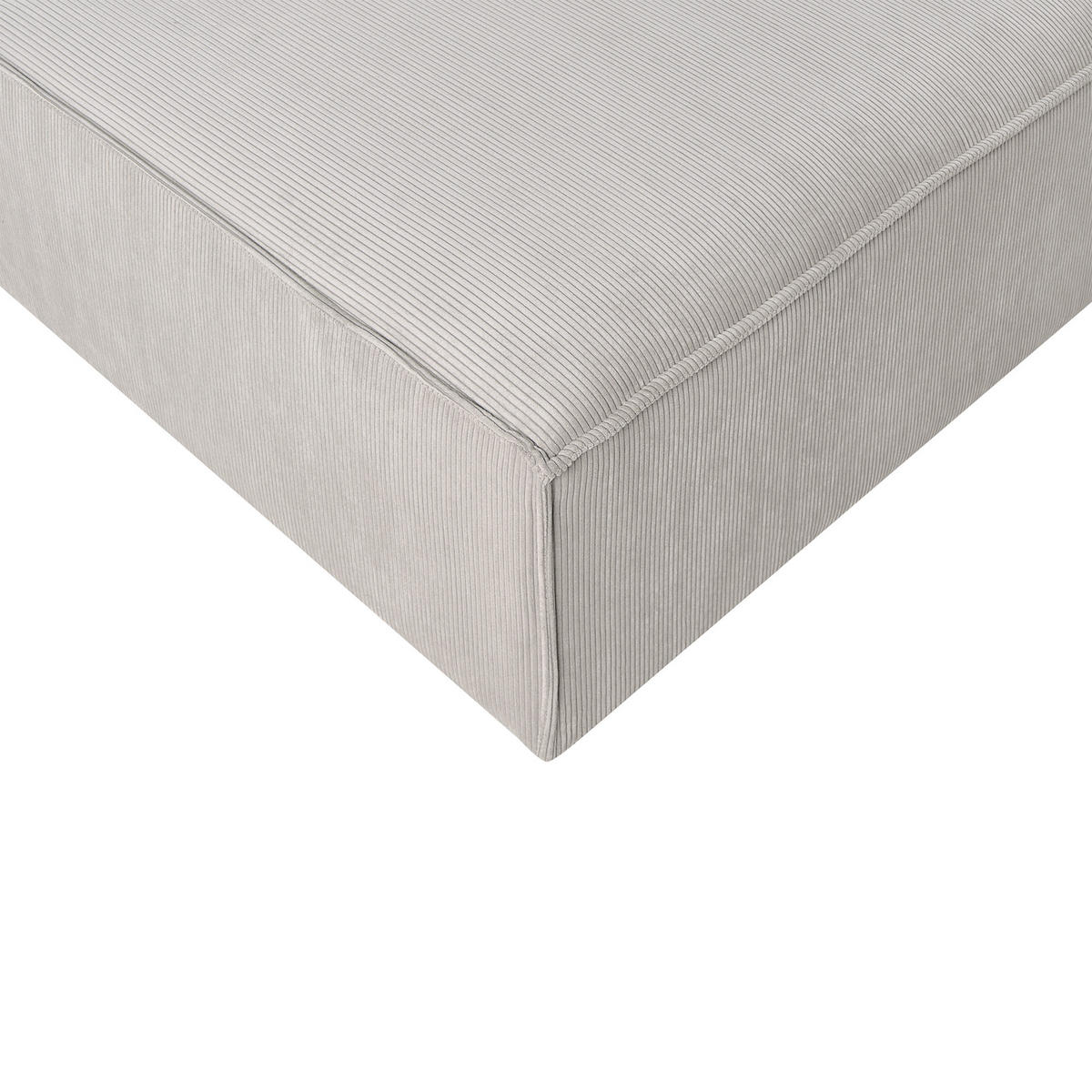 OTTOMANE Cord Taupe Ardal - Taupe, Textil (86/45/86cm) - Beliani