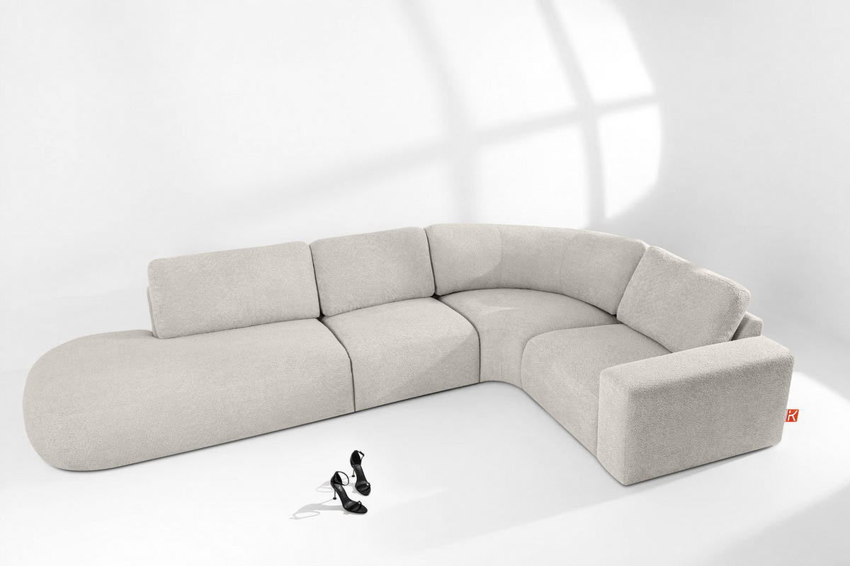 ECKSOFA LINKS ZUCCO, Braun - Braun, Holz/Holzwerkstoff (224/373cm) - KONSIMO®
