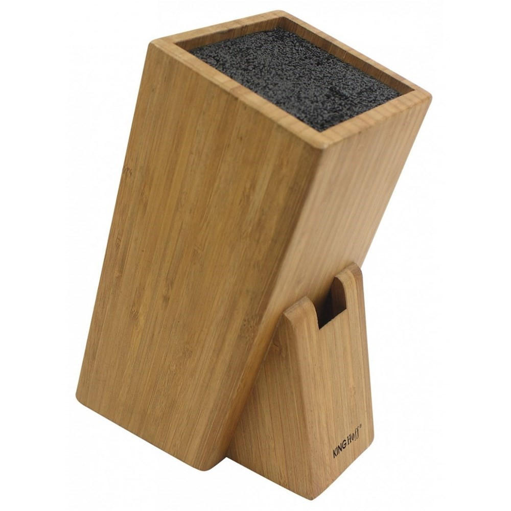 MESSERBLOCK Braun 10.5/10.5/10.5 cm KH1558 - Braun, Naturmaterialien (10.5/10.5/10.5cm) - Kinghoff 