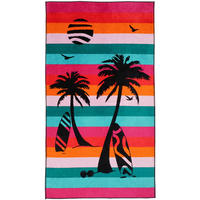 STRANDTUCH Frottee Samt Jacquard Mehrfarbig 95x175 470g/m² - Maupiti - Multicolor, Textil (95/175cm) - LE COMPTOIR DE LA PLAGE