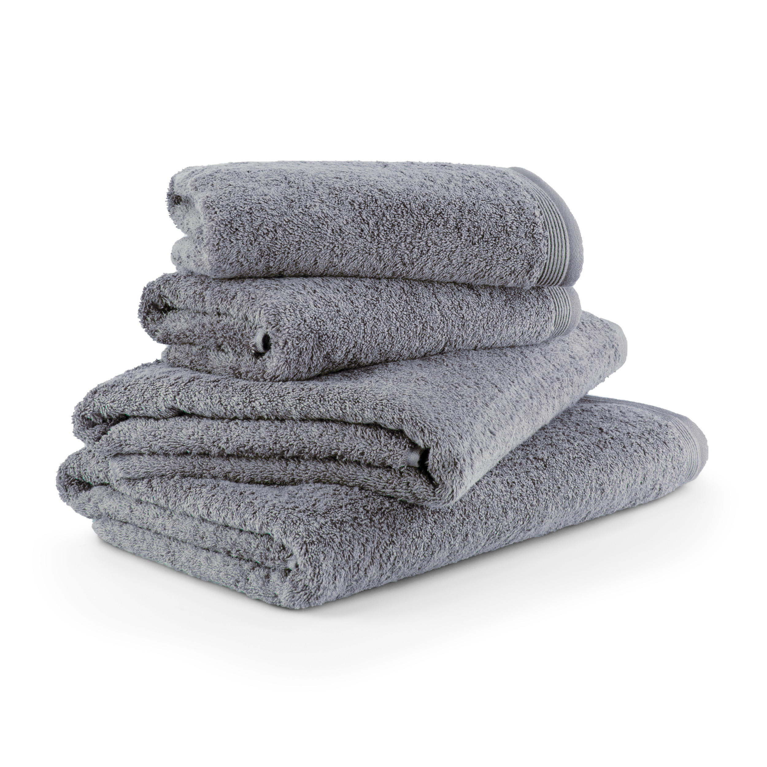HANDTUCH 4ER SET SUPERWUSCHEL - Grau, Textil (80/150cm) - MÖVE