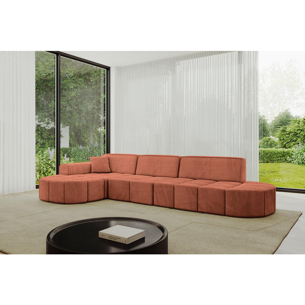 Thumbnail - Altdecor Ecksofa, Koralle, Textil, 3-Sitzer, L-Form, 337x173 cm, Wohnzimmer, Sofas & Couches, Wohnlandschaften, Ecksofas