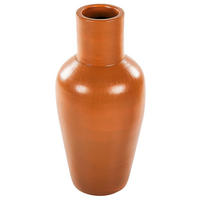 DEKOVASE Terrakotta orange Karfi - Orange, Stein (37cm) - Beliani