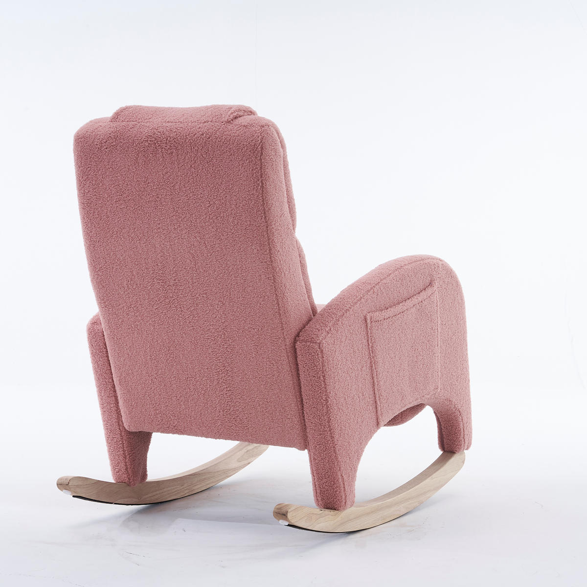 SCHAUKELSTUHL mit Armlehnen und Polsterung, Teddy, bis 110 kg, Rosa - Pink, Textil (66/101/125cm) - Kaket