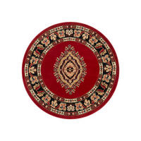 TEPPICH ATLAS rund rot beige medaillon 200/200 cm - Beige/Rot, Textil (200/200cm) - Tapiso