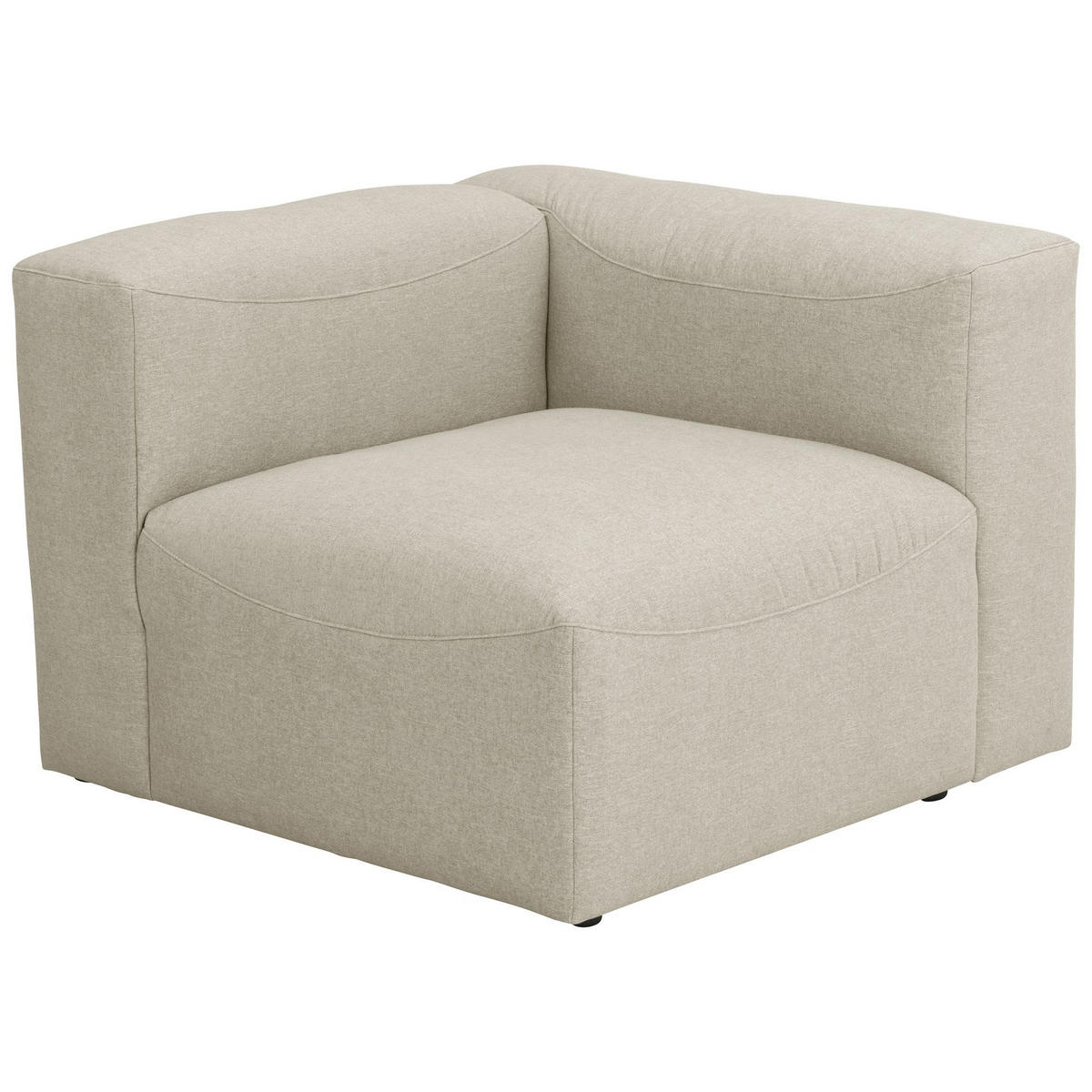 SOFA Element Armlehne rechts Kattrina Flachgewebe creme - Creme, Kunststoff (100/73/100cm) - 58aufmkessel