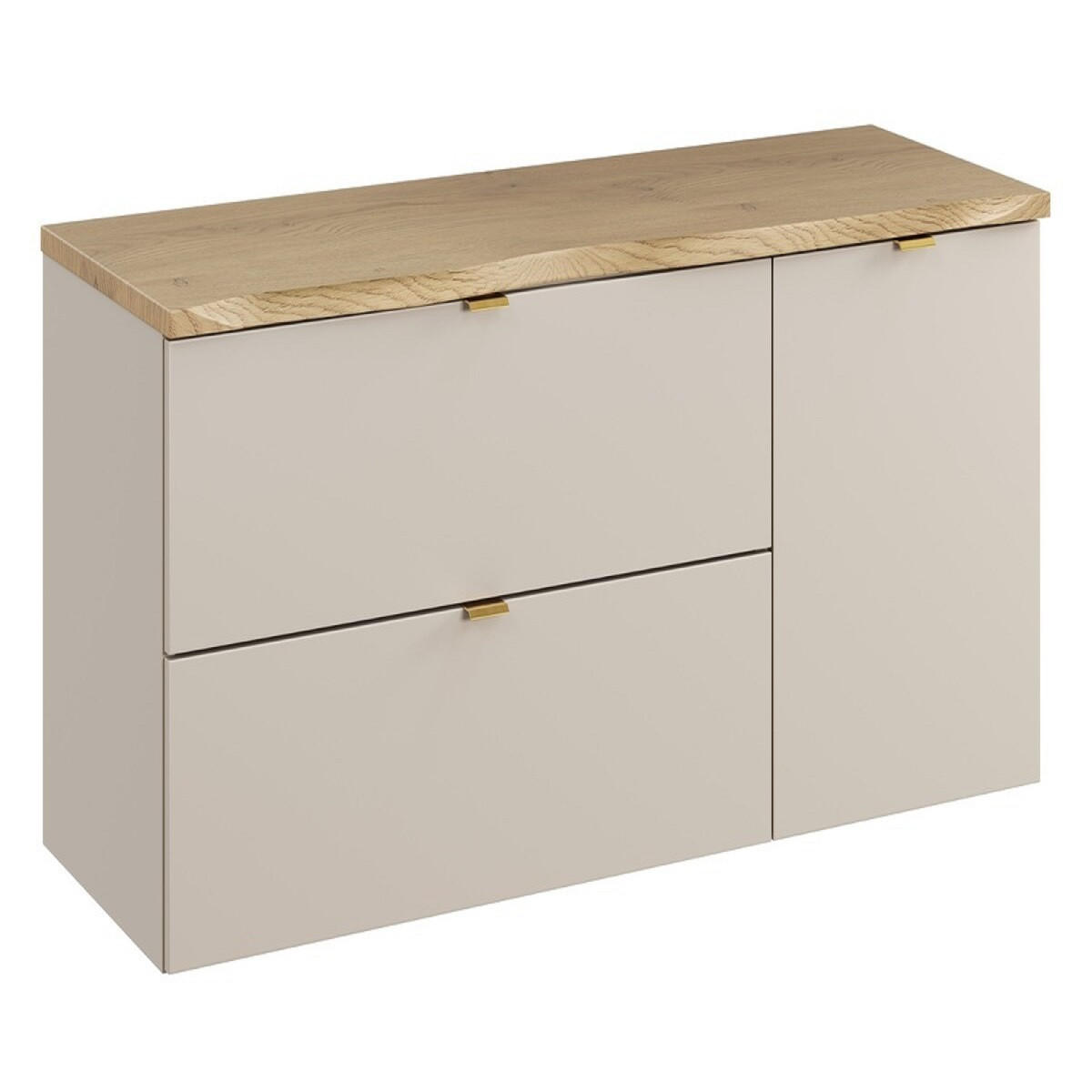 WASCHTISCHUNTERSCHRANK 120 cm 3Teile - Dalia Cashmere D BM356 in Kaschmir/Matt - Kaschmir, Holz (120/50/48cm)