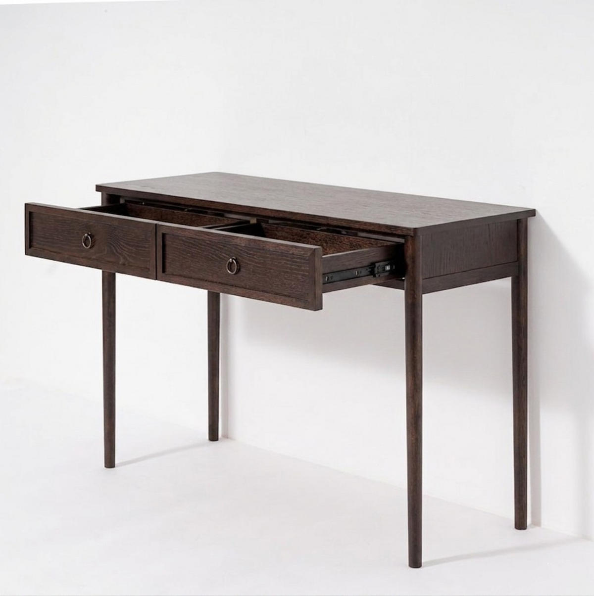 KONSOLENTISCH Rose, Eichenholz und Eichenfurnier, Espresso - Braun, Holz (45/120/78cm) - WOODEK