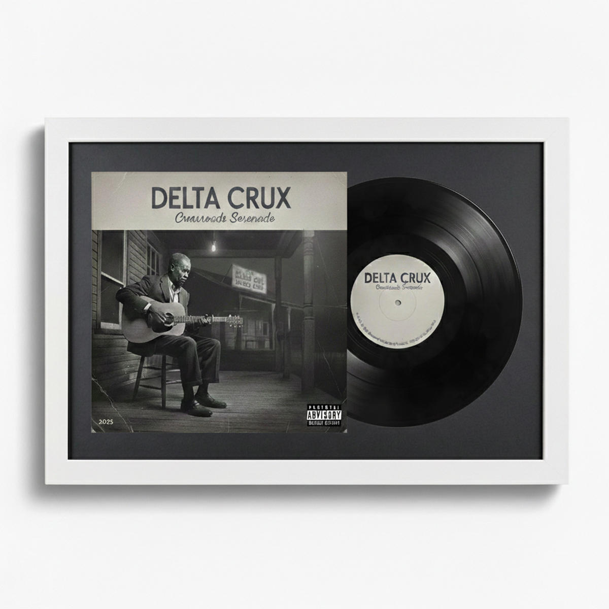 SCHALLPLATTEN RAHMEN 40/60 für Cover & Vinyl - Weiß, Holz (60/40cm) - K-Möbel