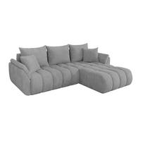 ROHOVÁ SEDAČKA s funkcí spaní, otoman vpravo TOKO-L-v1 277x194x86 šedá manšestr - šedá/černá, kompozitní dřevo/textil (277/194cm) - ALTDECOR