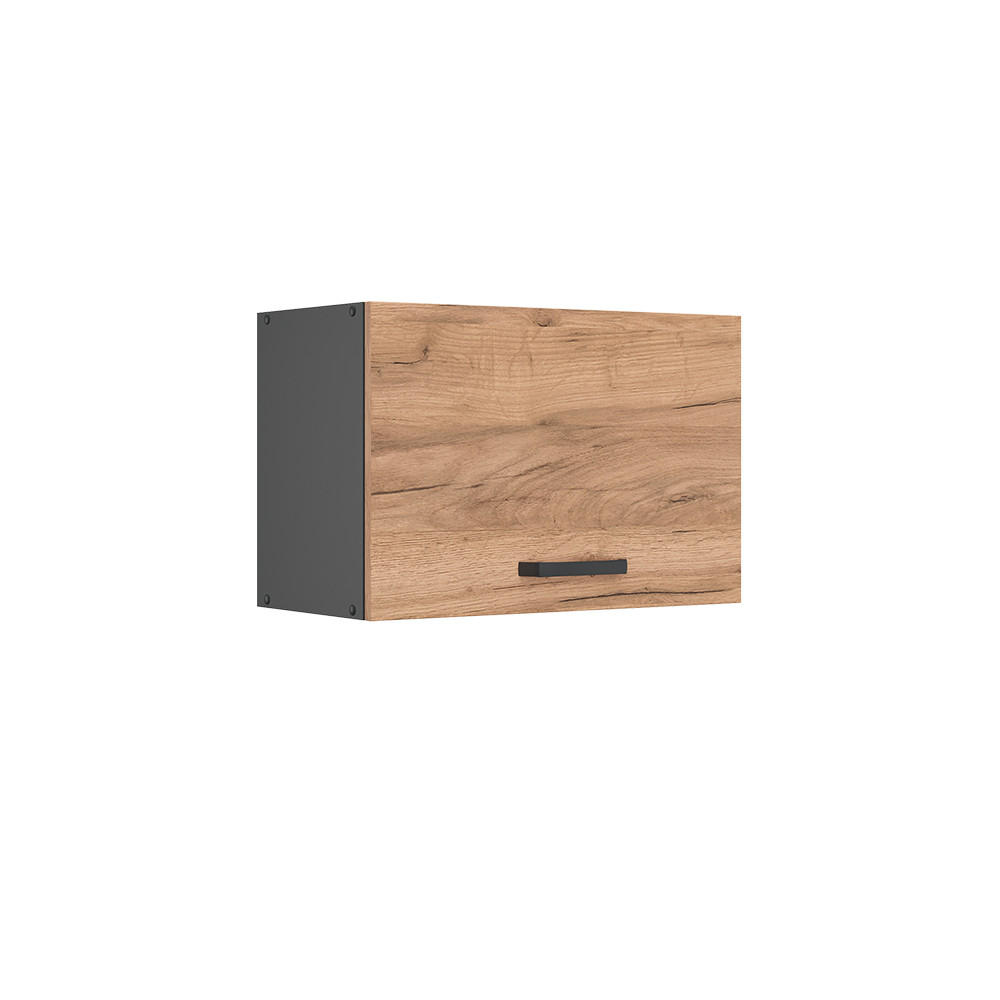HÄNGESCHRANK R-Line Goldkraft Eiche 60 cm Flach - Anthrazit/Eiche Wotan, Holzwerkstoff (60/40/31cm) - Vicco