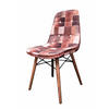 STUHL DENVER mit Holzbeinen - Rot/Multicolor, Holz/Textil (46/85/46cm) - Stuhlmann
