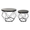 COUCHTISCH 2er Set Rund Schwarz - Schwarz, Holzwerkstoff (50/50/44cm) - Home Collective