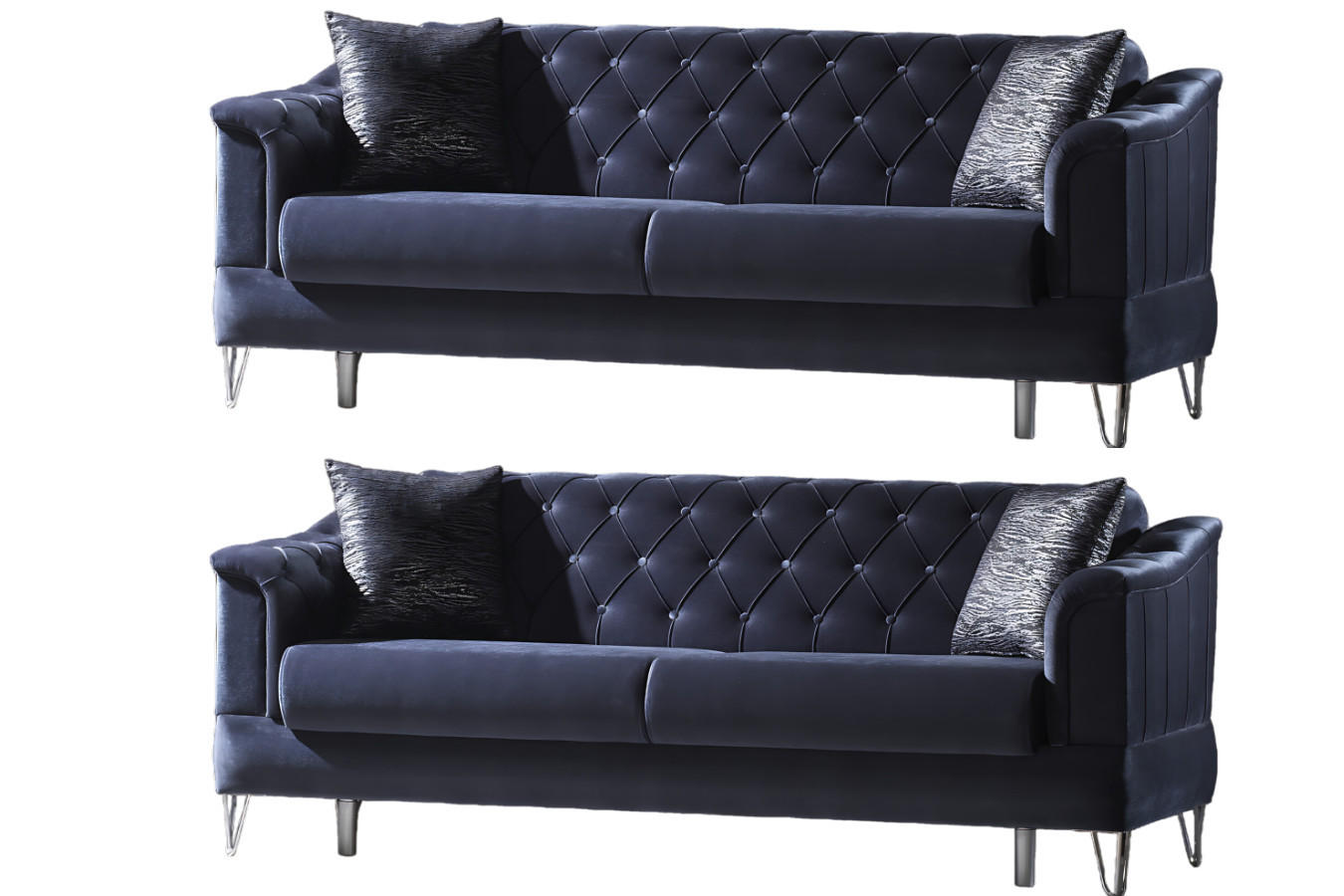 SITZGARNITUR Guido Anthrazit Stellvariante:3+3 - Anthrazit, Holz/Textil (225/85/85cm) - Villa Möbel