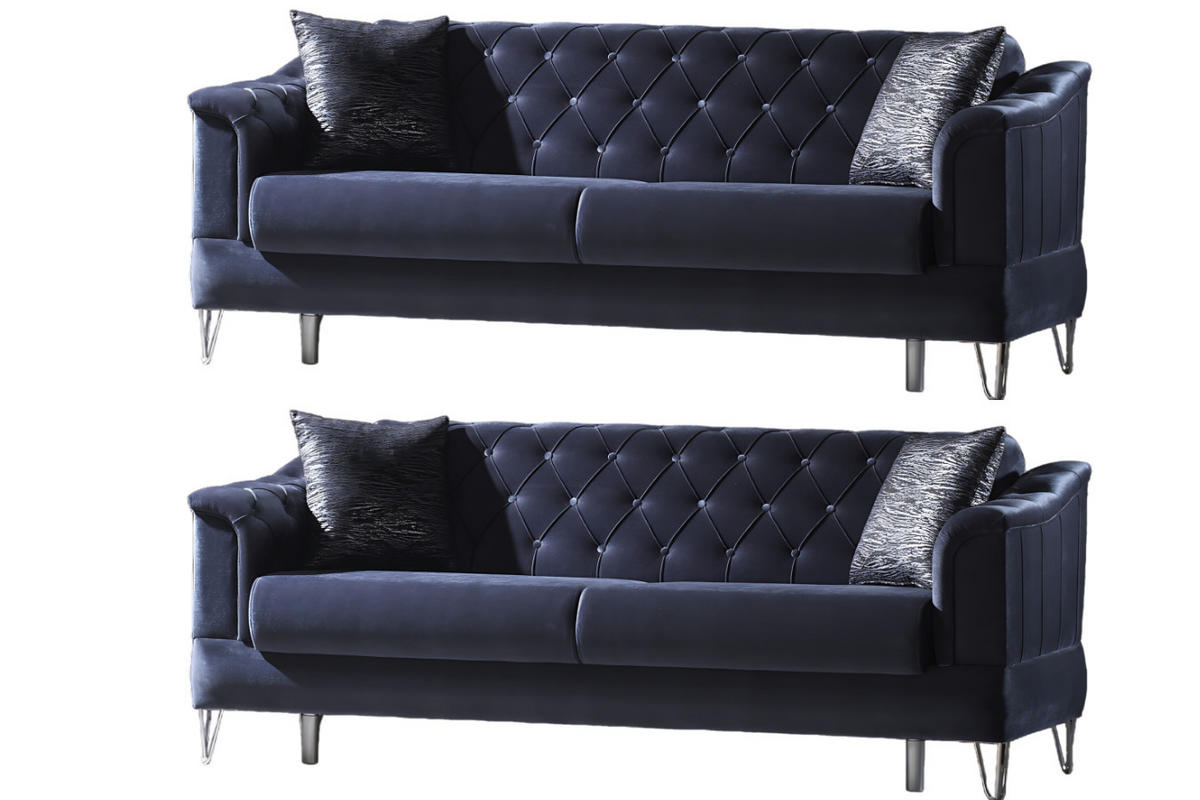 SITZGARNITUR Guido Anthrazit Stellvariante:3+3 - Anthrazit, Holz/Textil (225/85/85cm) - Villa Möbel