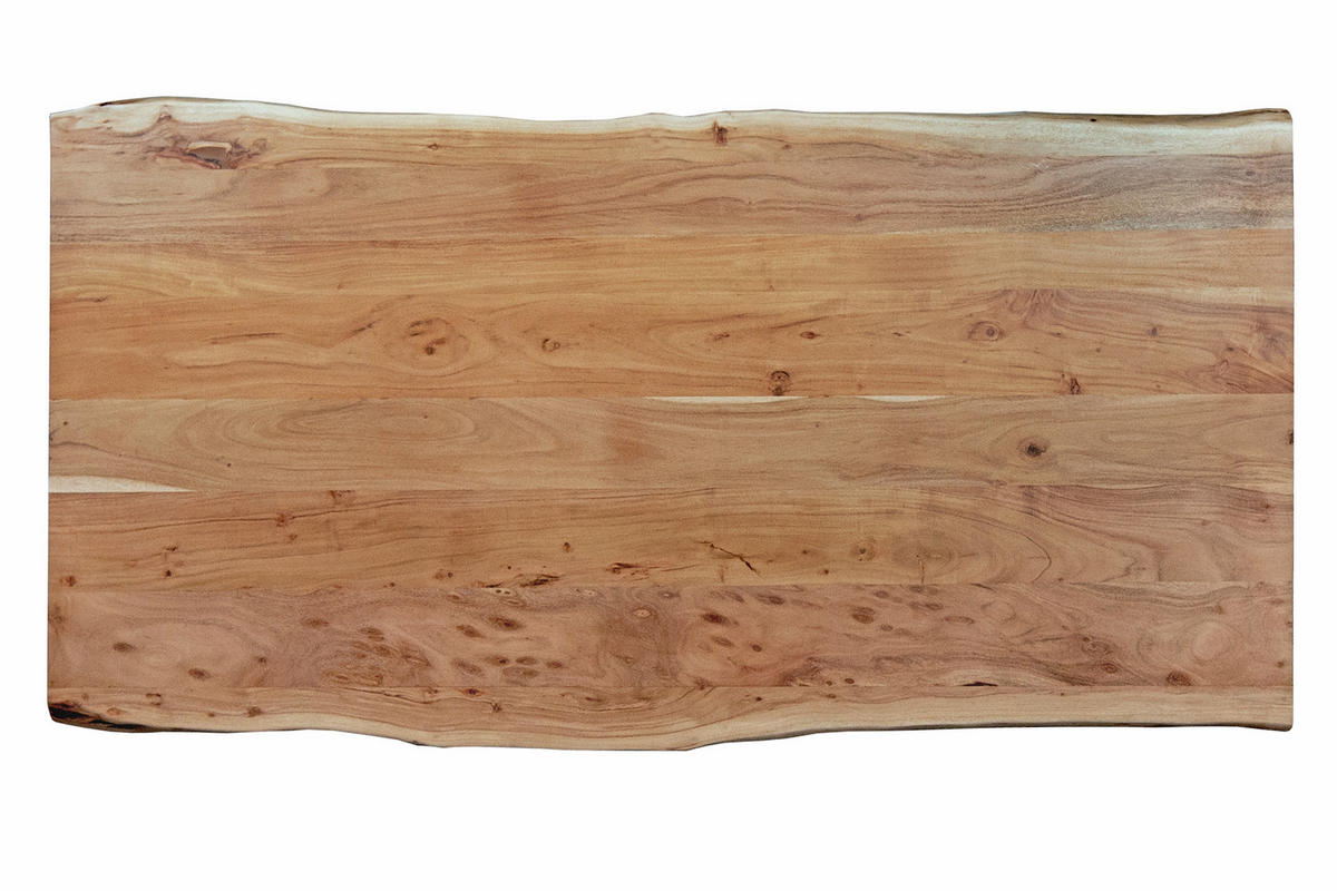 ESSTISCH CALI - Beige/Silberfarben, Holz/Metall (100/300/77cm) - SAM