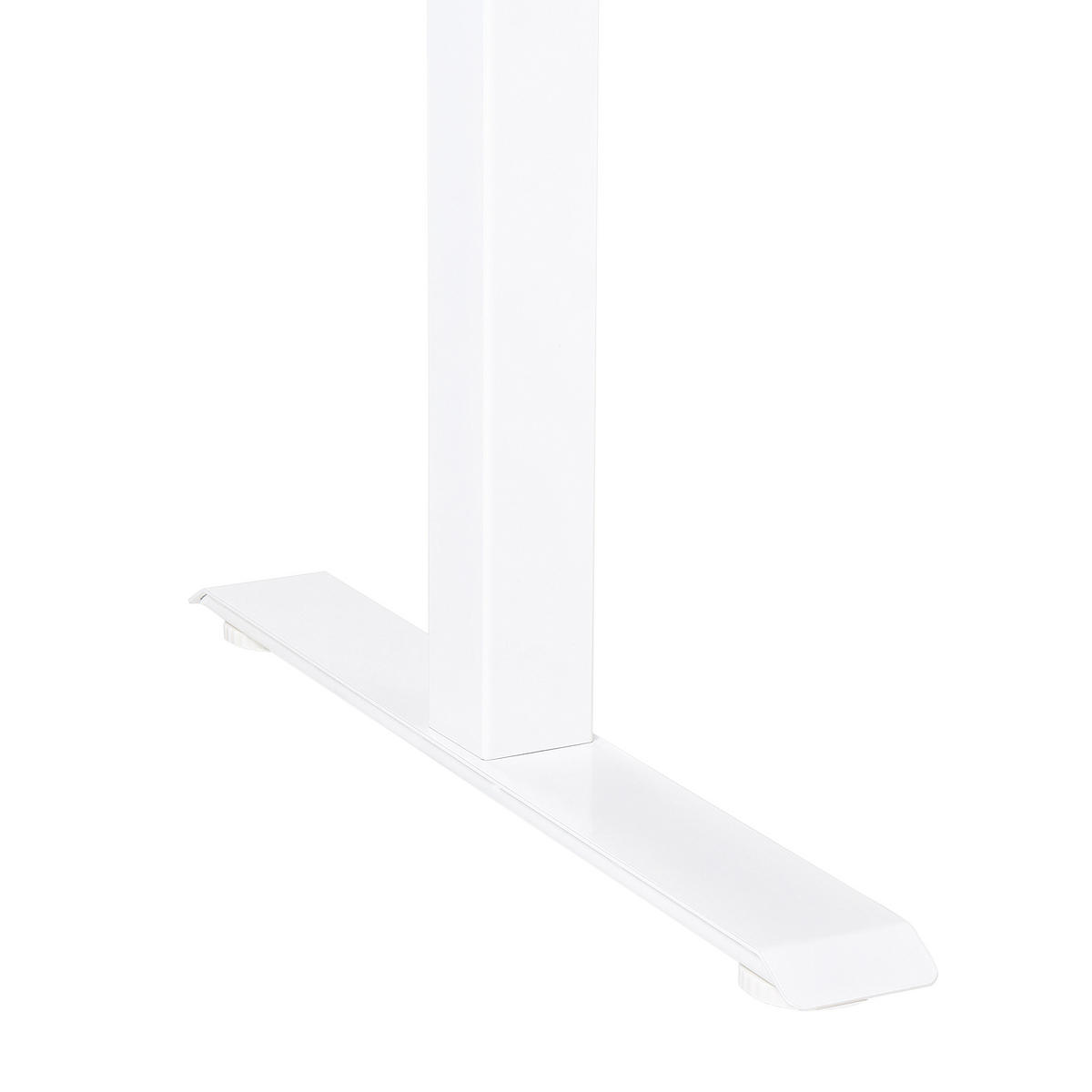 SCHREIBTISCH manuell höhenverstellbar 160/72 cm Hellbraun/Weiß Destines - Hellbraun/Braun, Holzwerkstoff/Metall (72/160/74cm) - Beliani