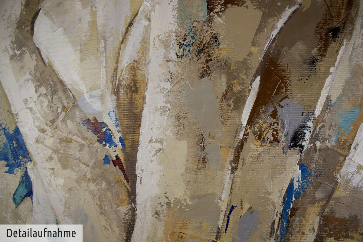 ACRYLBILD HANDGEMALT 60/120 cm - Blau, Holz/Textil (2/120cm) - KUNSTLOFT