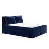 BOXBETT Egro - 160x200 - blau (Kronos 09, Velvet) - Blau/Schwarz, Holz/Holzwerkstoff (160/200cm) - Sofnet
