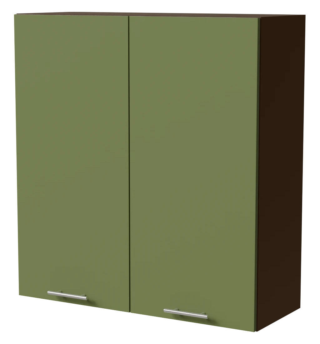 HÄNGESCHRANK Brerra W4/90 Lava / RAL 6025 farngrün Matt 90 / 32,5 / 96cm - Dunkelgrau/Grün, Holz/Holzwerkstoff (90/96/32.5cm) - Feldmann-Wohnen