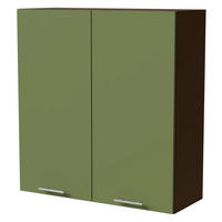 HÄNGESCHRANK Brerra W4/90 Lava / RAL 6025 farngrün Matt 90 / 32,5 / 96cm - Dunkelgrau/Grün, Holz/Holzwerkstoff (90/96/32.5cm) - Feldmann-Wohnen