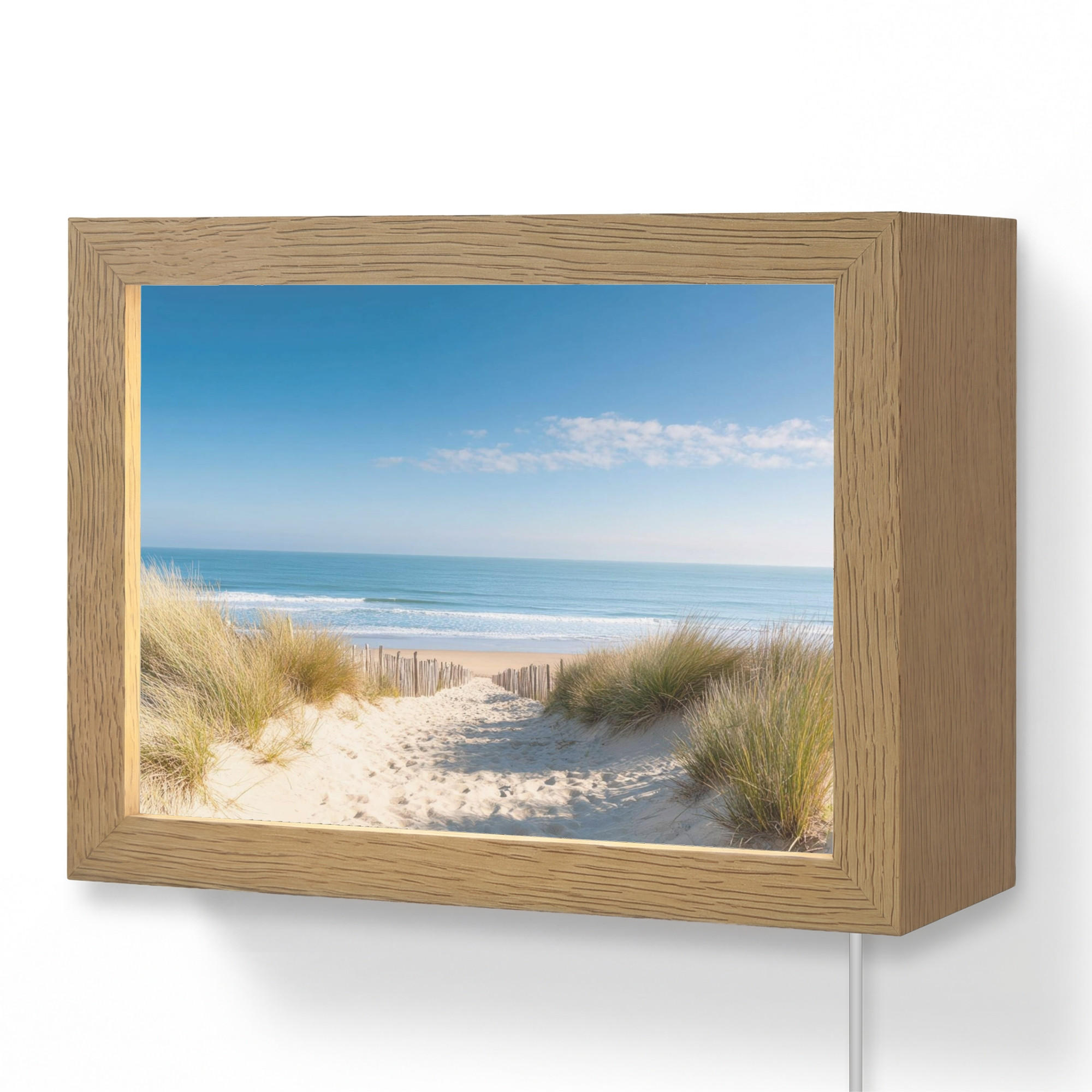 OnlyWow NÁSTĚNNÁ LAMPA Pláž - moře - duny - písek - léto 20x15 cm