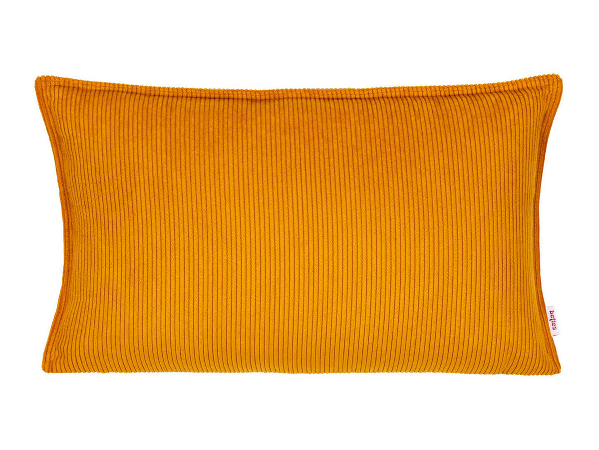 KISSENHÜLLE HYggelig No.1 kurkuma-gelb Cord-Samt 50/30 cm - Gelb, Textil (30/50cm) - beties Heimtextil