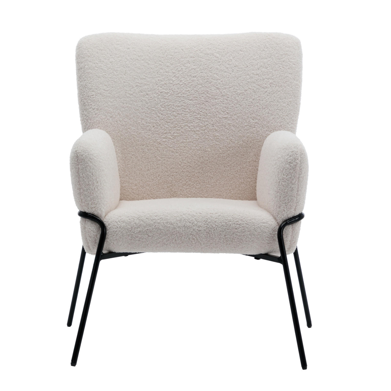 LOUNGESESSEL FREIA Teddy Weiß - Weiß, Textil (66/92/64cm) - SVITA