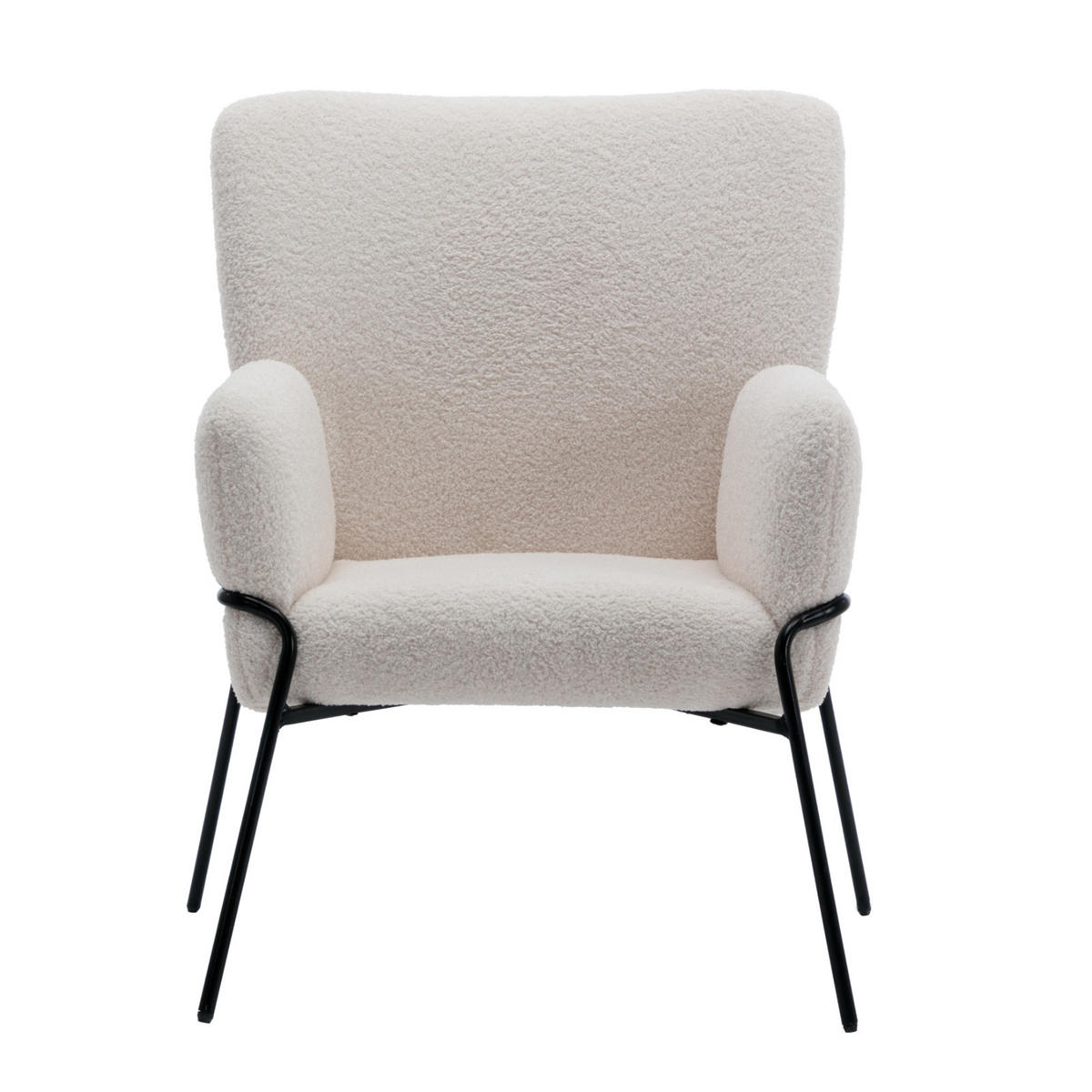 LOUNGESESSEL FREIA Teddy Weiß - Weiß, Textil (66/92/64cm) - SVITA