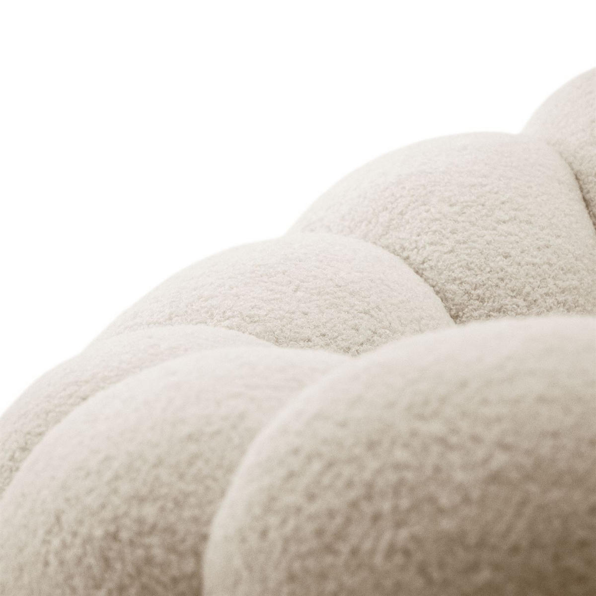 DREHSESSEL FLUFFY mit Fußstütze - Beige, Textil (95/60/95cm) - Lookway