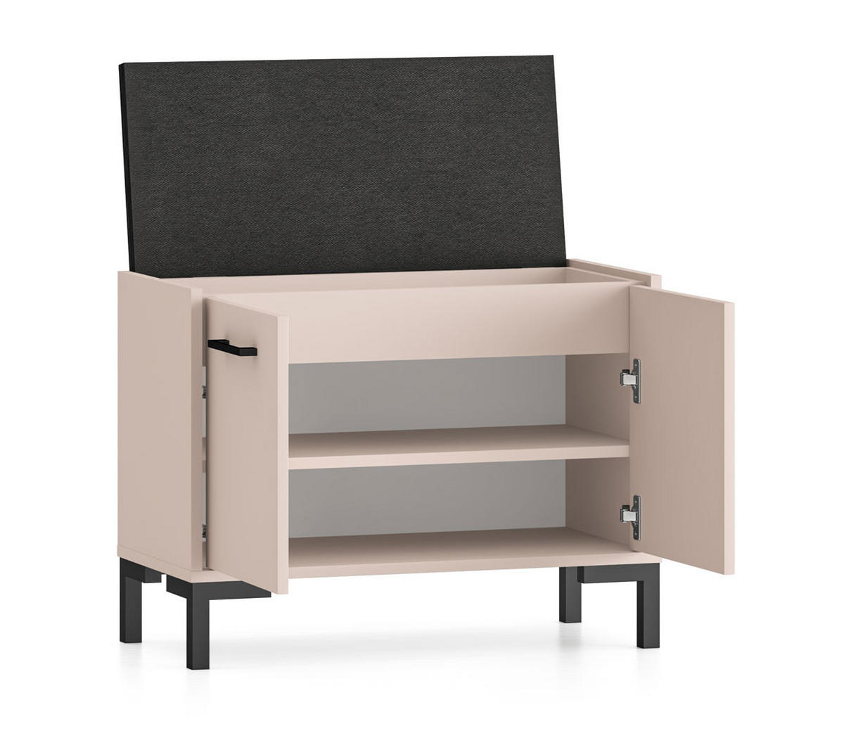 SITZBANK Oiven Cashmere 70 / 34 / 54cm - Kaschmir/Creme, Holz/Holzwerkstoff (70/54/34cm) - Feldmann-Wohnen