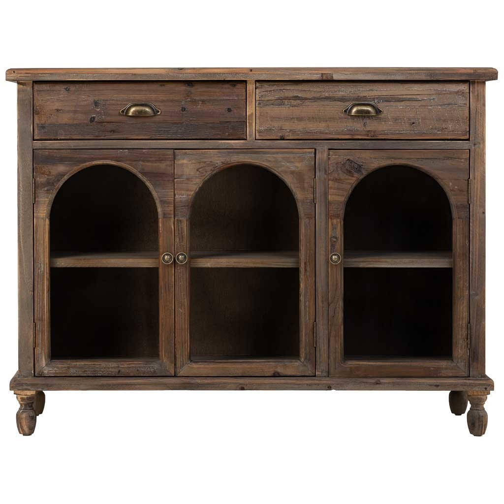SIDEBOARD mit 2 schubladen und 3 türen 120x38x90 cm - Braun, Holz (120/90/38cm) - Wanderlust