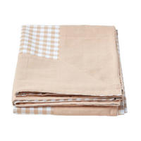 ÜBERWURF 150/200 cm, Vichy Karo 100% Baumwolle - Beige, Textil (150/200cm) - Homescapes