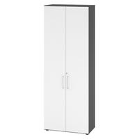 AKTENSCHRANK - 6 Ordnerhöhen 42/80/215,6 cm in Graphitfarben/Weiß - Graphitfarben/Weiß, Holzwerkstoff (80/215.6/42cm) - bümö