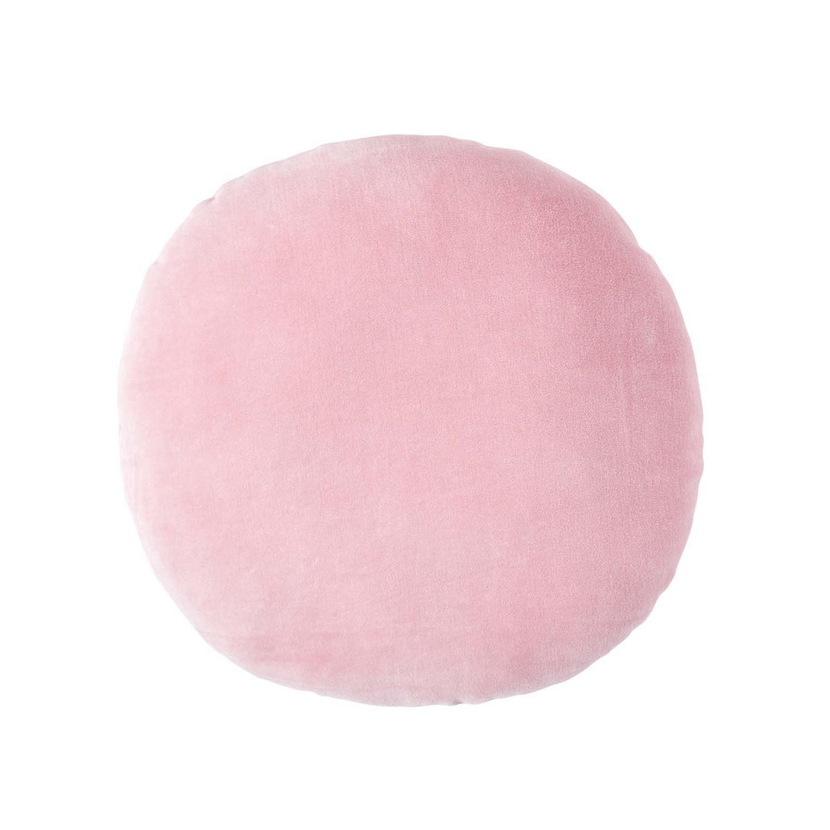DEKOKISSEN rund rosa, Baumwollsamt?40 cm - Rosa, Textil (40/40cm) - Homescapes