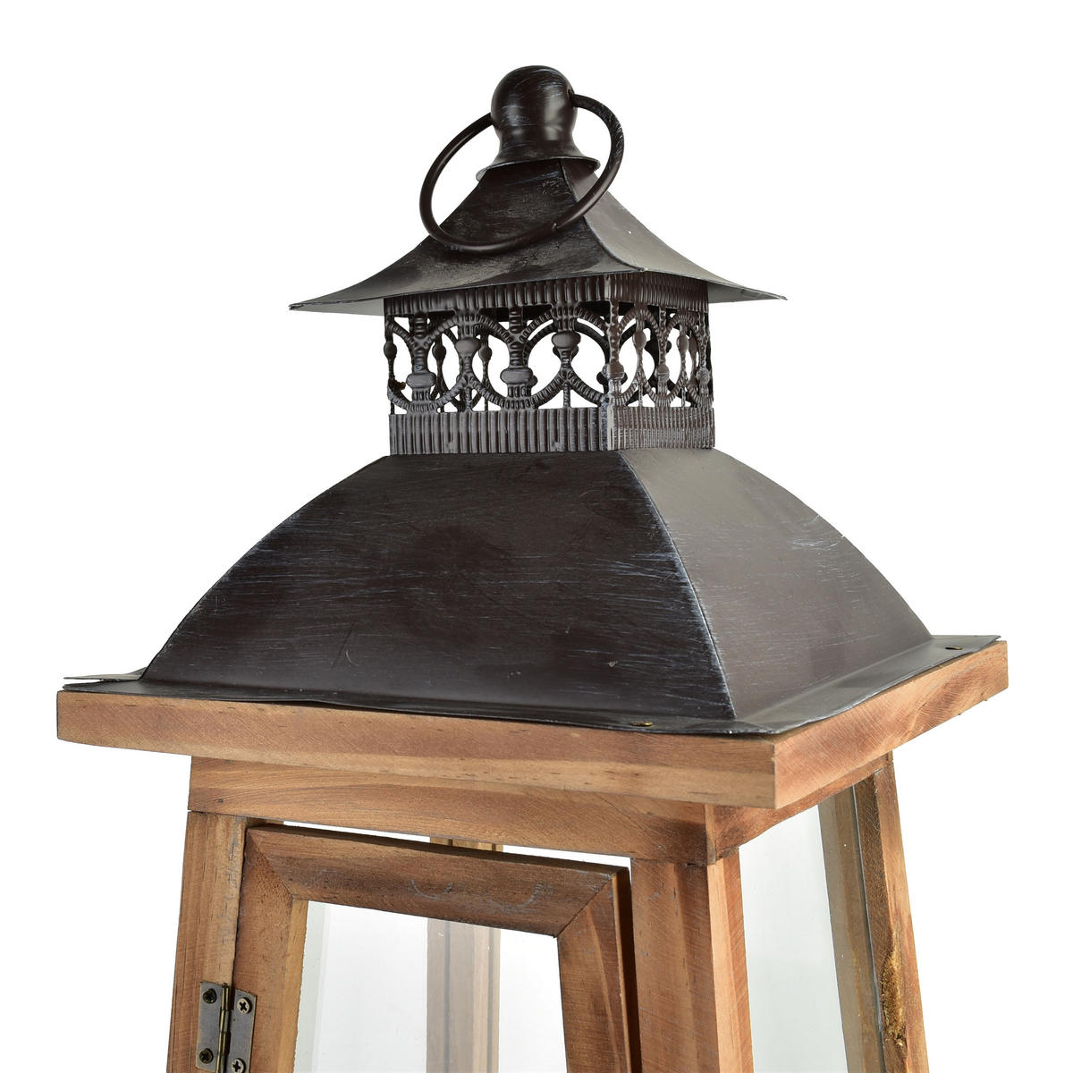 LATERNE Levi 2er Set Beige 36/36/110 cm Holz - Braun, Holz (36/110/36cm) - Mondex